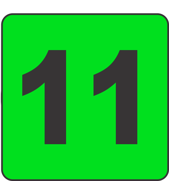 11. Цифра 11. Цифра 11 наклейка. Цифра 11 для печати. Красивая цифра 11 для оформления.