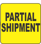 Partial Shipment Fluorescent Circle or Square Labels