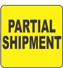Partial Shipment Fluorescent Circle or Square Labels