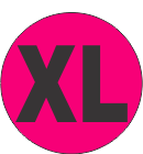 XL (Extra Large) Fluorescent Circle or Square Labels
