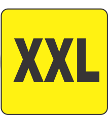 XXL (2x Extra Large) Fluorescent Circle or Square Labels