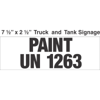 Bulk Tank Chemical Label 7.5x2.5 with 1in Lettering PAINT UN1263