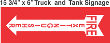 Truck And Tank Signs 16x6 Fire Extinguisher