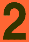 4 in.Number 2 (Orange Background Vinyl for Orange Panel Numbering)