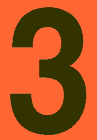 4 in.Number 3 (Orange Background Vinyl for Orange Panel Numbering)