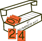 4in Orange Backed Vinyl Numbering Kit for Orange Panels