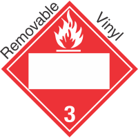 Blank Window Flammable Class 3 Removable Vinyl Placard