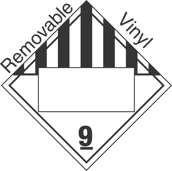 12 of each listed placard Blank Window Vinyl Adhesive Placard Kit 