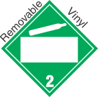 Blank Window Non Flammable Gas Class 2.2 Removable Vinyl Placard