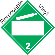 Blank Window Non Flammable Gas Class 2.2 Removable Vinyl Placard