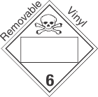 Blank Window Poison Class 6.2 Removable Vinyl Placard