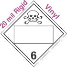 Blank Window Toxic Class 6.2 20mil Rigid Vinyl Placard