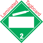Blank Window Non Flammable Gas Class 2.2 Laminated Tagboard Placard