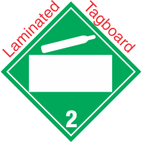 Blank Window Non Flammable Gas Class 2.2 Laminated Tagboard Placard