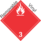 International (Wordless) Combustible Class 3 Removable Vinyl Placard