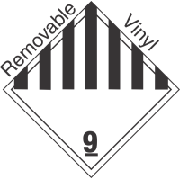 International (Wordless) Miscellaneous Dangerous Goods Class 9 Removable Vinyl Placard