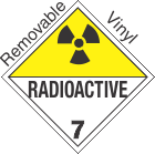International (Wordless) Radioactive Class 7 Removable Vinyl Placard