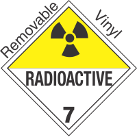 International (Wordless) Radioactive Class 7 Removable Vinyl Placard