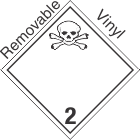 International (Wordless) Toxic Gas Class 2.3 Removable Vinyl Placard