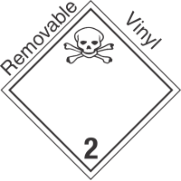 International (Wordless) Toxic Gas Class 2.3 Removable Vinyl Placard