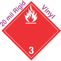 International (Wordless) Flammable Class 3 20mil Rigid Vinyl Placard