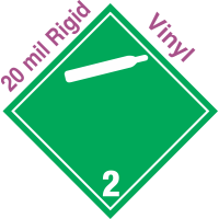 International (Wordless) Non Flammable Gas Class 2.2 20mil Rigid Vinyl Placard