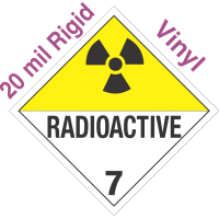 International (Wordless) Radioactive Class 7 20mil Rigid Vinyl Placard