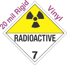 International (Wordless) Radioactive Class 7 20mil Rigid Vinyl Placard