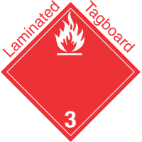 International (Wordless) Combustible Class 3 Laminated Tagboard Placard