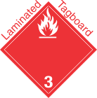 International (Wordless) Flammable Class 3 Laminated Tagboard Placard