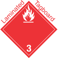 International (Wordless) Flammable Class 3 Laminated Tagboard Placard