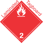 International (Wordless) Flammable Gas Class 2.2 Laminated Tagboard Placard