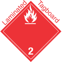 International (Wordless) Flammable Gas Class 2.2 Laminated Tagboard Placard