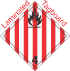 International (Wordless) Flammable Solid Class 4.1 Laminated Tagboard Placard