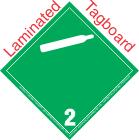 International (Wordless) Non Flammable Gas Class 2.2 Laminated Tagboard Placard