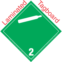 International (Wordless) Non Flammable Gas Class 2.2 Laminated Tagboard Placard