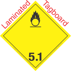 International (Wordless) Oxidizer Class 5.1 Laminated Tagboard Placard