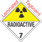 International (Wordless) Radioactive Class 7 Laminated Tagboard Placard