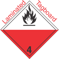 International (Wordless) Spontaneously Combustible Class 4.2 Laminated Tagboard Placard