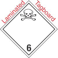 International (Wordless) Toxic Class 6.2 Laminated Tagboard Placard