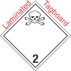 International (Wordless) Toxic Gas Class 2.3 Laminated Tagboard Placard