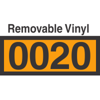 UN0020 Removable Vinyl DOT Orange Panel