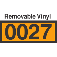 UN0027 Removable Vinyl DOT Orange Panel