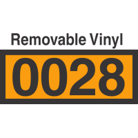 UN0028 Removable Vinyl DOT Orange Panel