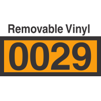 UN0029 Removable Vinyl DOT Orange Panel