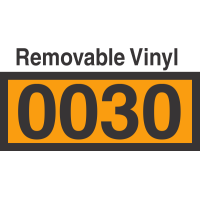 UN0030 Removable Vinyl DOT Orange Panel