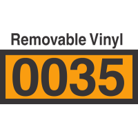 UN0035 Removable Vinyl DOT Orange Panel