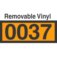 UN0037 Removable Vinyl DOT Orange Panel