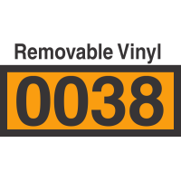 UN0038 Removable Vinyl DOT Orange Panel