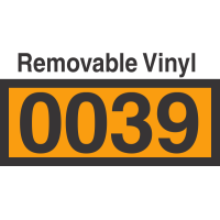 UN0039 Removable Vinyl DOT Orange Panel